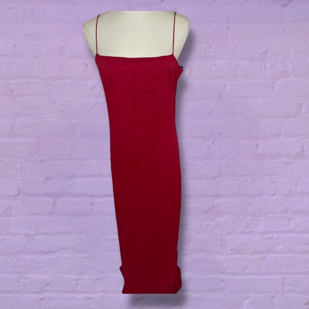 Red maxi dress